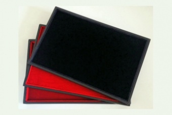 Standart trays black velvet plain
