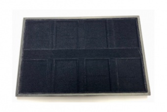 Black velvet tray for slabs 8 spaces