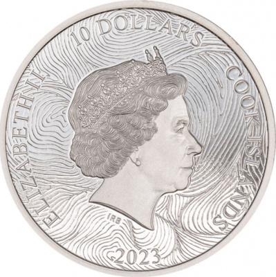 Острова Кука, 10 долларов, 2023 год, "Сильверленд - Волна", 