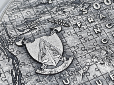 Камерун, 3000 франков, 2021 год, "Клод Моне - Водяные лилии"